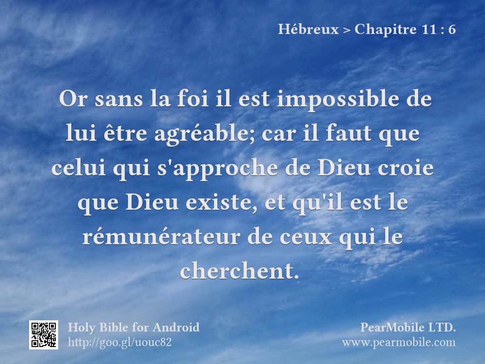 Hébreux, Chapitre 11:6